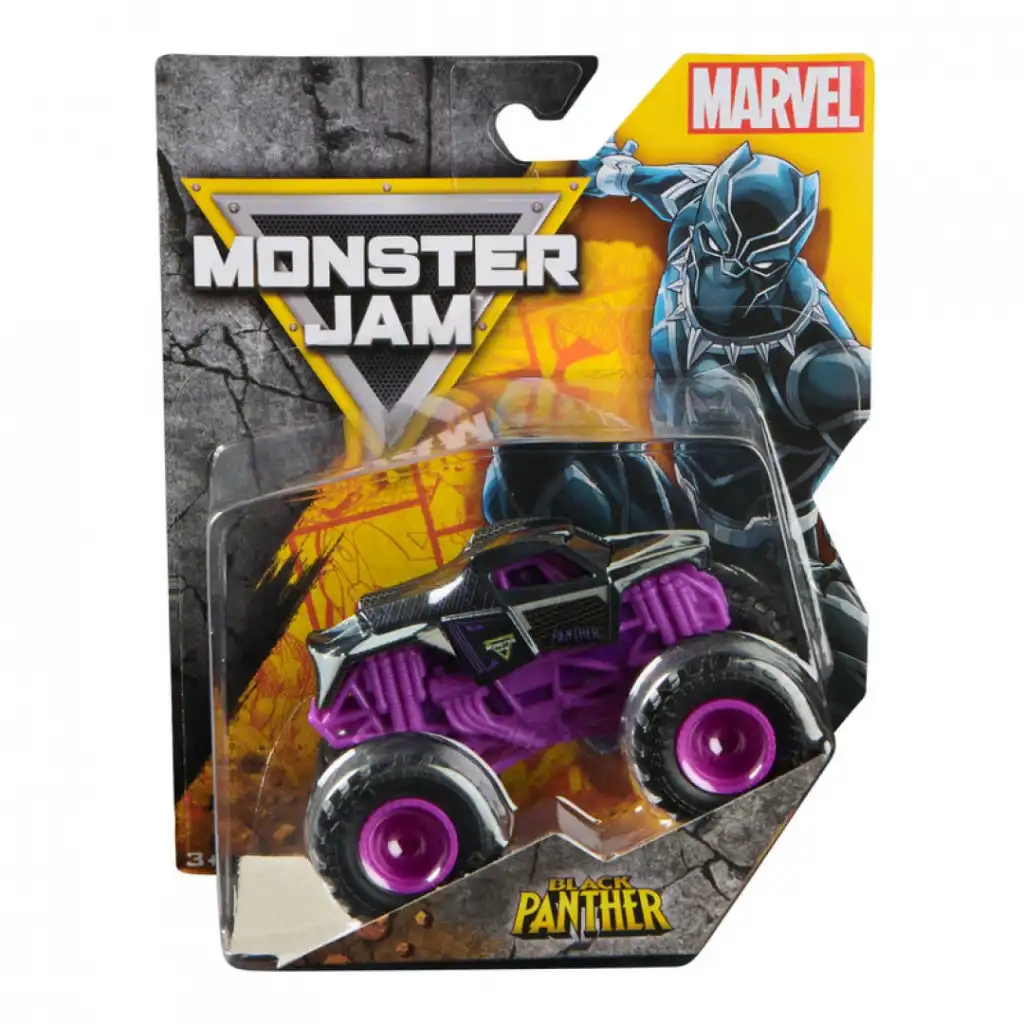Experimenta trucos heroicos con el monster truck Black Panther.