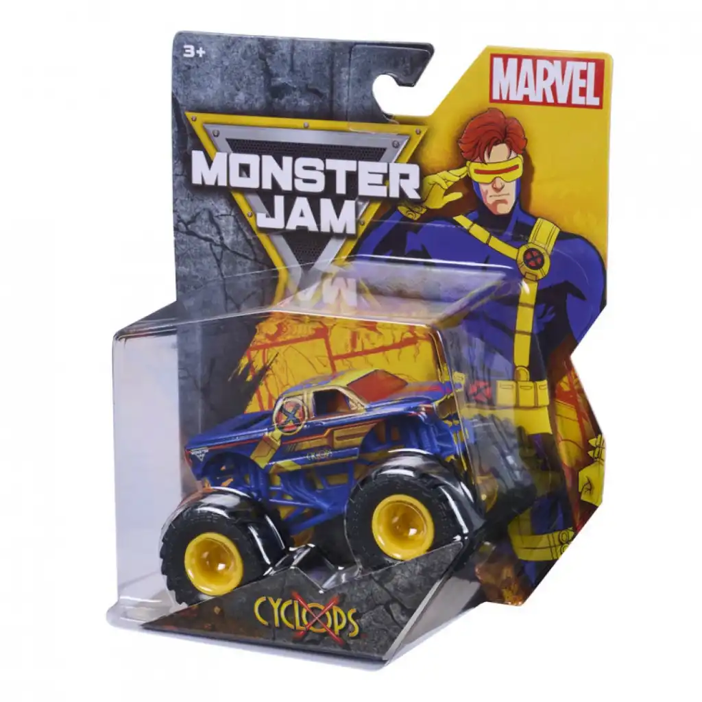 Experimenta batallas épicas de monster trucks al estilo Marvel.