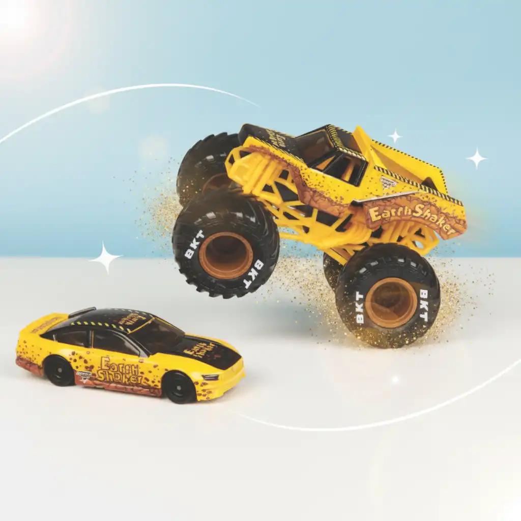 Crea tu propia arena Monster Jam llena de saltos.