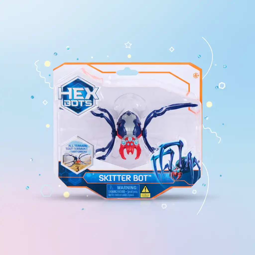 Desata la locura robótica con la rápida araña trepadora Skitter Bot.