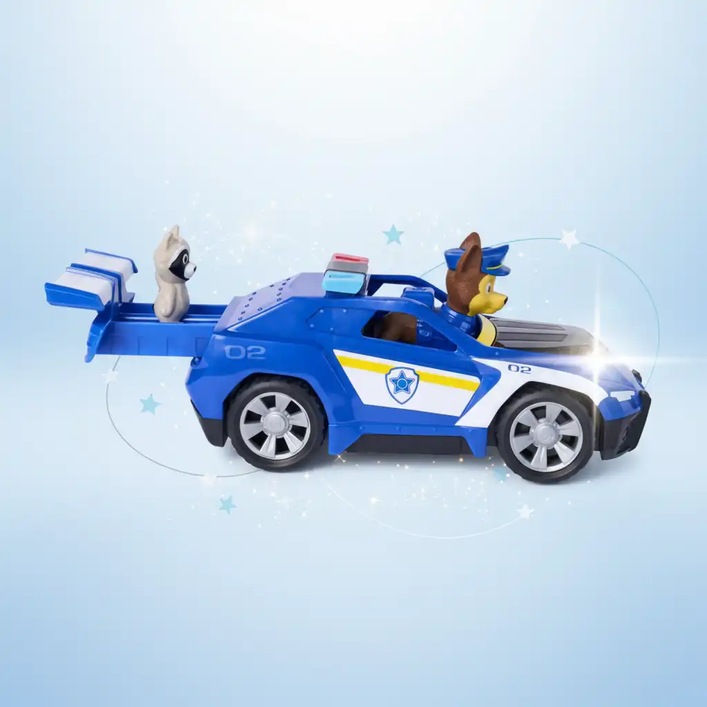 Desarrolla la creatividad infantil con elementos interactivos del vehículo de rescate.