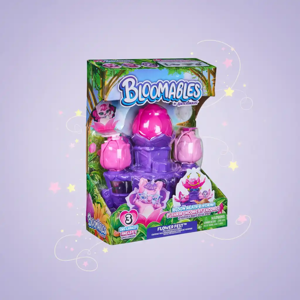 Experimenta la floración mágica y descubre las figuras ocultas de Hatchimals en el escenario.
