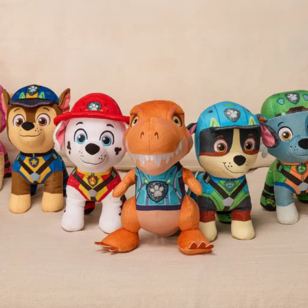 Acabado de peluche de calidad con detalles faciales bordados con precisión.