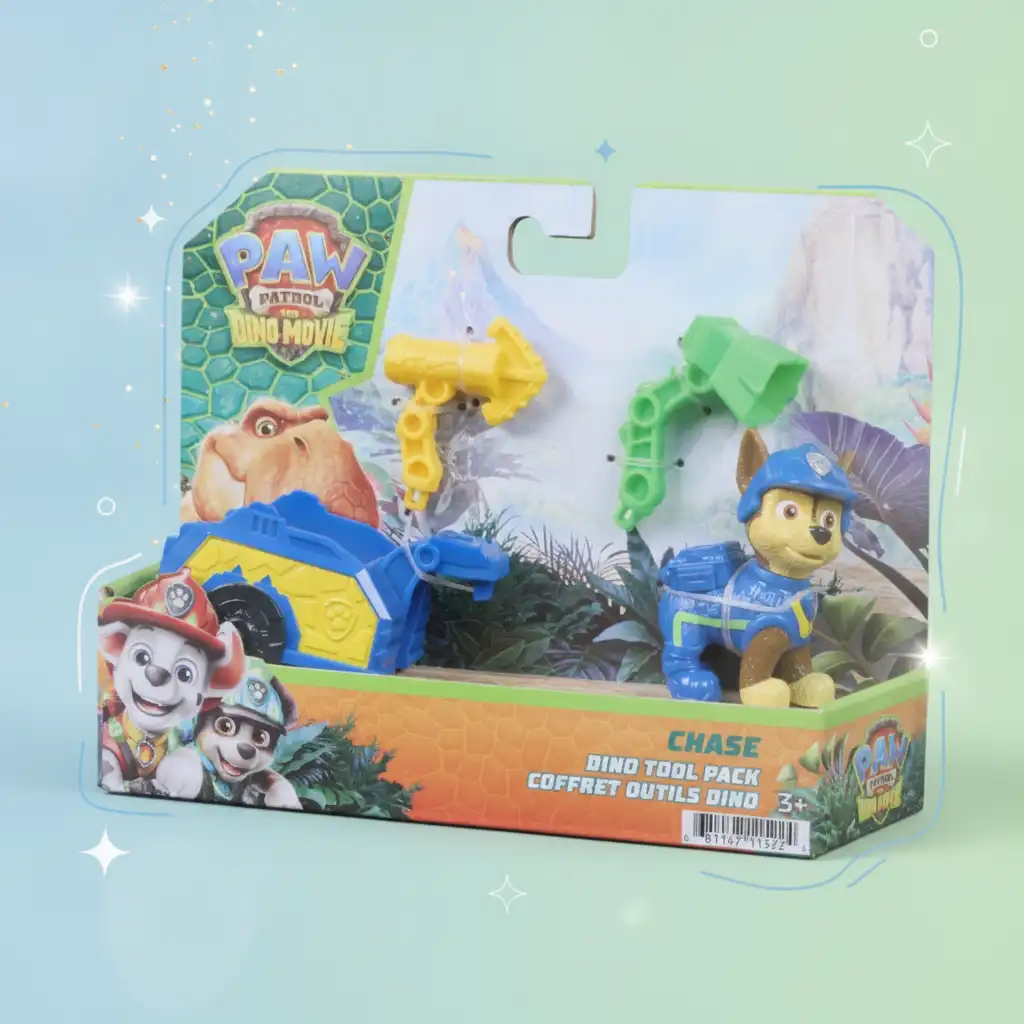 Figura detalladamente elaborada de Chase con equipamiento auténtico de película.