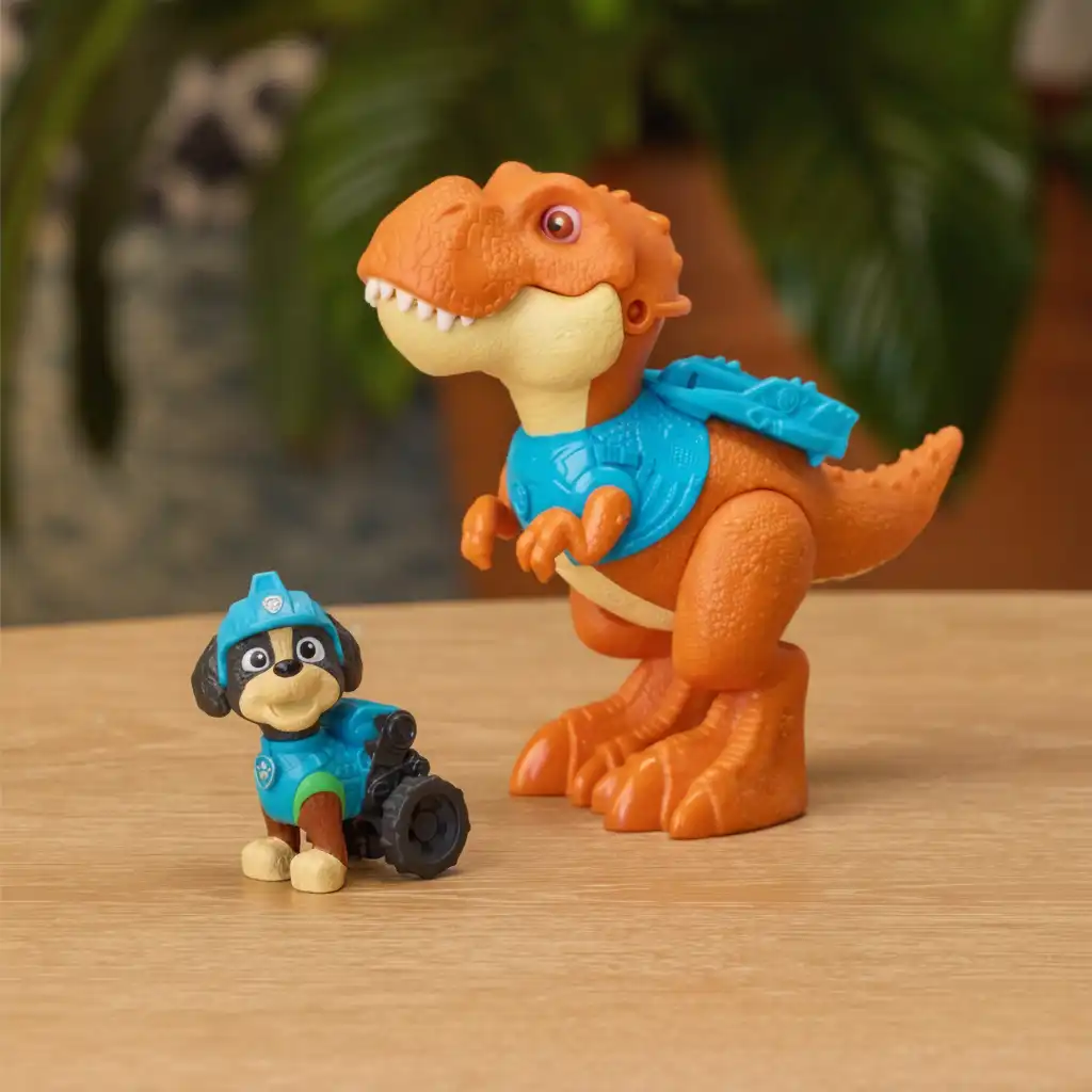 Desarrollo de la fina Motor a través del juego con elementos móviles del dinosaurio.