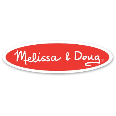 Logo oficial de Melissa & Doug De madera puzzle con Animales y su huella táctil