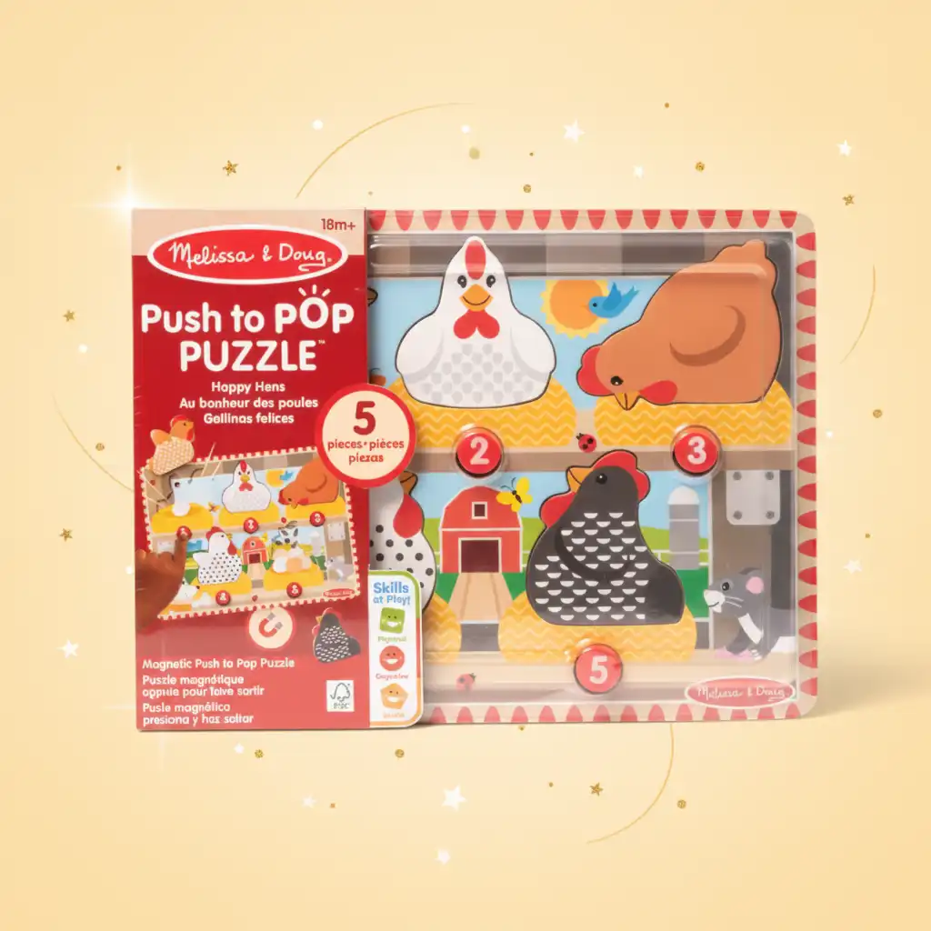 Vive una alegre aventura agrícola con Interactivo De madera puzzle.