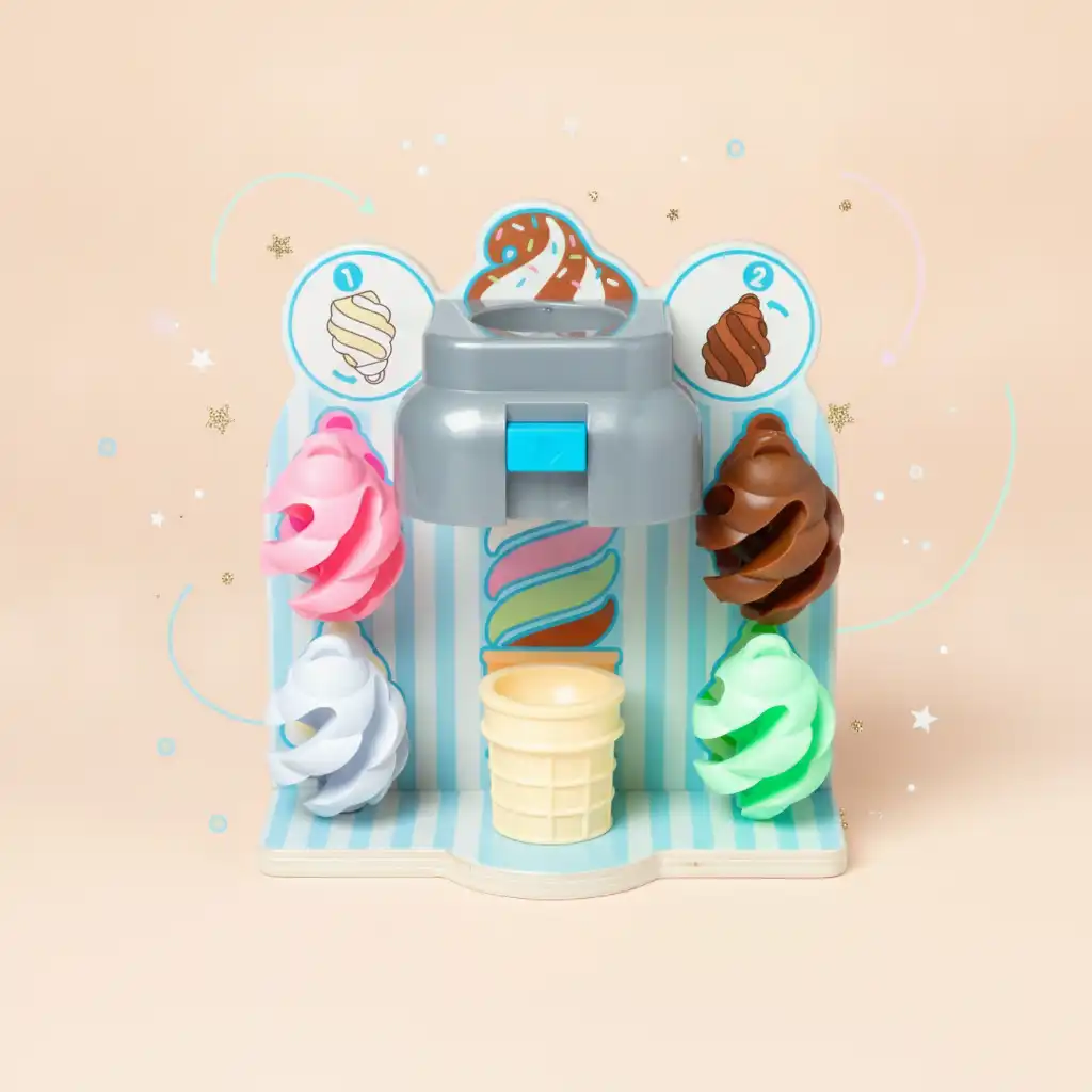 Apoya la creatividad Infantil al mezclar sabores de helado.