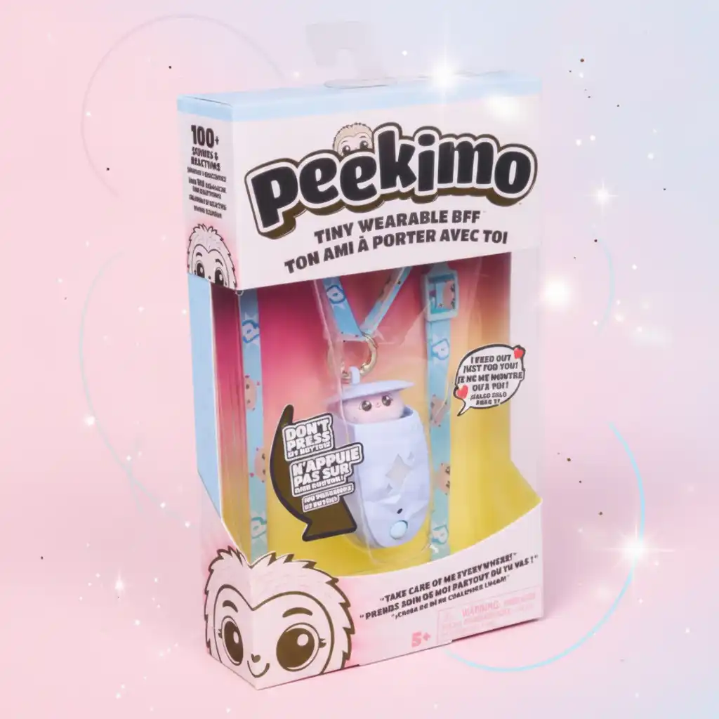 Observa cómo Peekimo asoma por primera vez desde su funda.